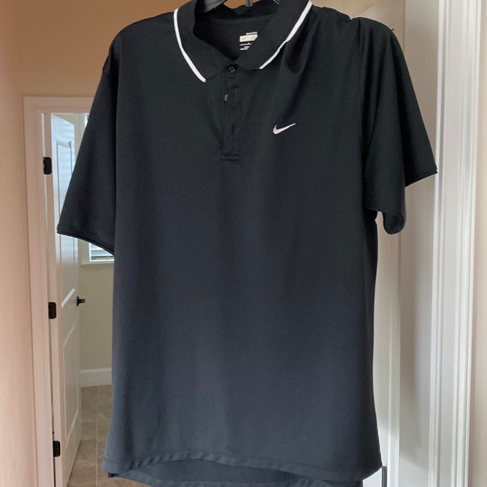 Mens Nike Tennis Polo - Black